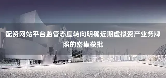 配资网站平台监管态度转向明确近期虚拟资产业务牌照的密集获批