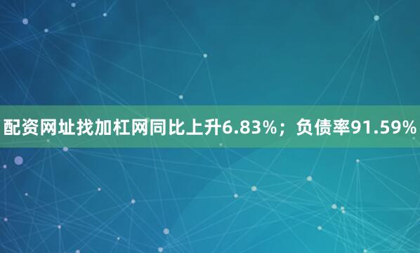 配资网址找加杠网同比上升6.83%；负债率91.59%