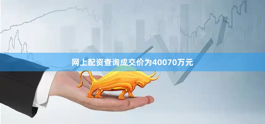 网上配资查询成交价为40070万元